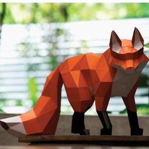 3D Papercraft Fox Model